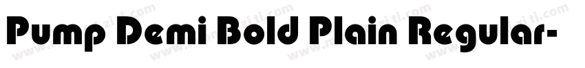 Pump Demi Bold Plain Regular字体转换